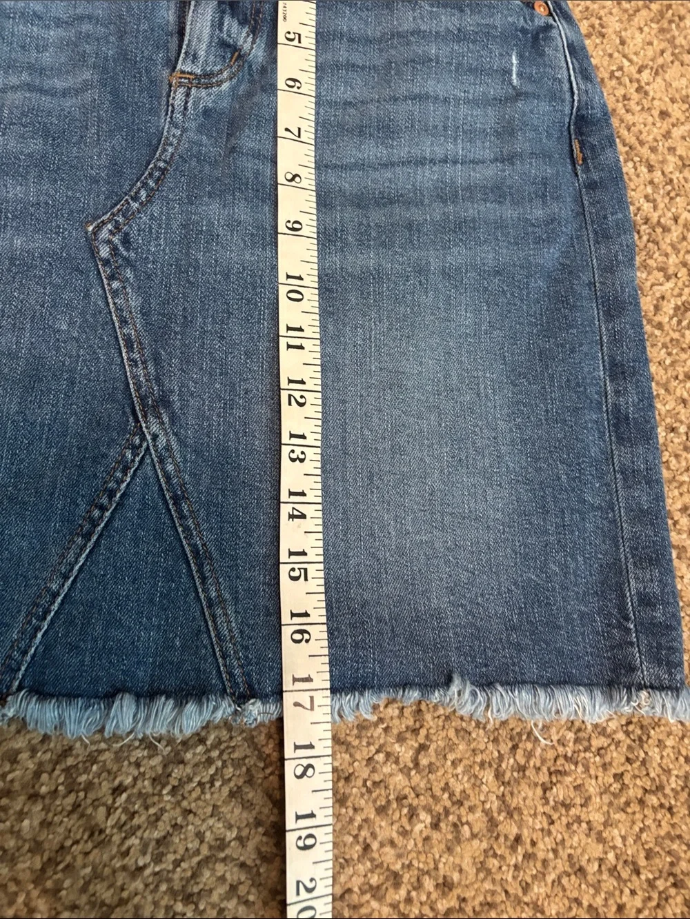 Loft Mini Distressed Denim Skirt 4 - Picture 6 of 7